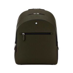 Montblanc Men Olive Green Leather Sartorial Backpack
